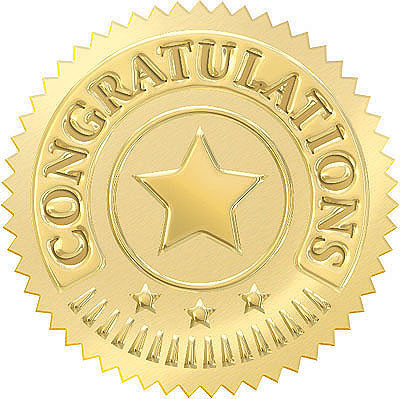 Photo of Congratulations gold seal